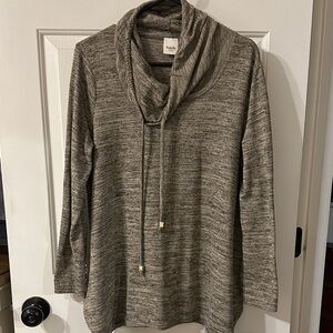 Rafaella Weekend poncho like cowl neck drawstring top/thin sweater. Size large.